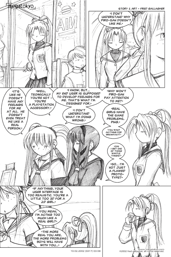 strip #317: a little too 3D for a 2D girl