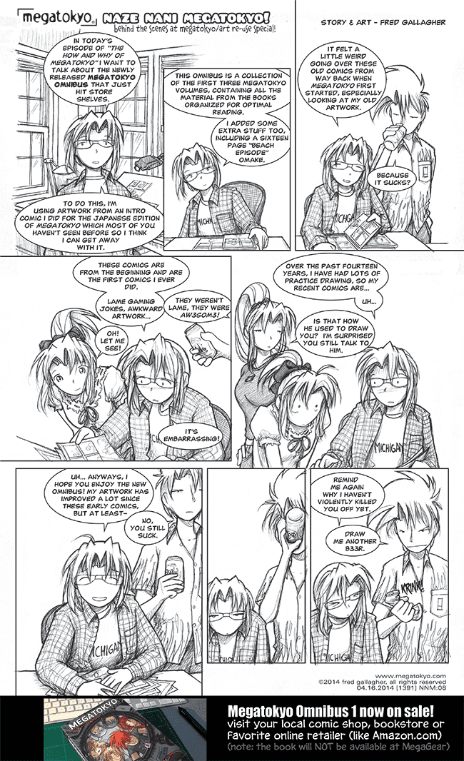 strip #1391: Naze Nani Megatokyo: Omnibuses and Old Art